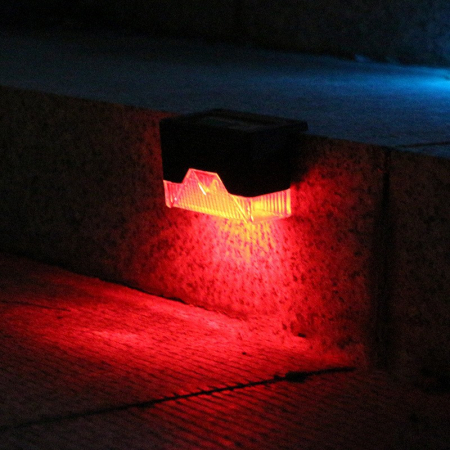 Aplica solara LED Flippy, ABS/Policarbonat, rezistenta la apa IP65, pentru trepte, borduri, terasa, 1.2V, 600mah, 7.9 x 5 cm, lumina multicolora, negru [3]