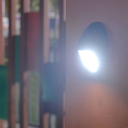 Aplica solara LED pentru perete Flippy, in forma ovala, 10 LED-uri, lumina puternica, IP65, 12 x 7.5 cm, 1.2 V, 300 mAh, autonomie 8-10 ore, alb rece [4]