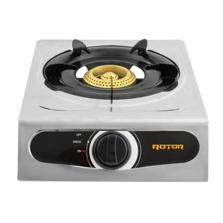 Casă și camping - Aragaz cu 1 arzator si aprindere piezoelectrica pe gaz ROTOR RTG-2301IN, 2300W, GPL