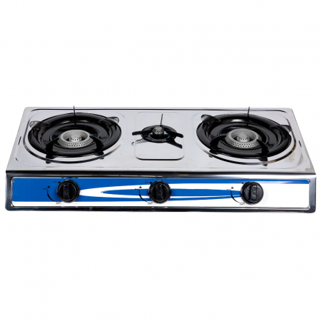 Plite & aragaze - Lichidare Aragaz din inox, 3 ochiuri, aprindere pe quartz