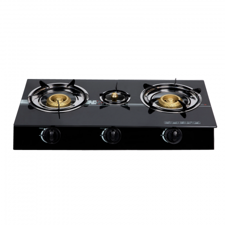 Produs deteriorat!! *Top favorite* Aragaz din sticla securizata, 3 ochiuri, aprindere pe quartz [1]