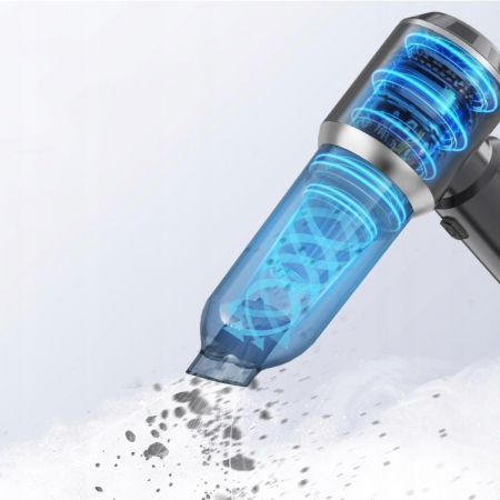 Aspirator Portabil Auto, Flippy, pentru Casa si Masina, 3 Viteze, Incarcator Tip-C cu Incarcare Rapida, Tub Prelungitor, 2000mAh, 7 Capete de Aspirare si Suflare, 21x20x6.5 cm, Negru [7]