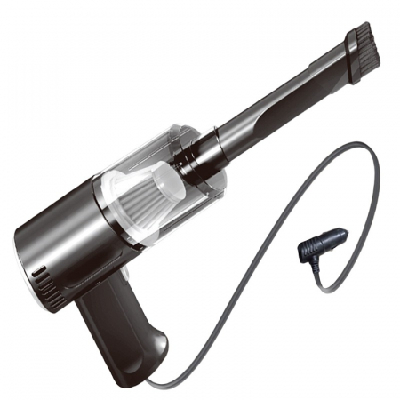 Pentru Casa si Camping - Aspirator Portabil Auto, Flippy, Tip Pistol K7A, Pentru Casa si Masina, Cablu Auto, 36 x 17 cm, Negru