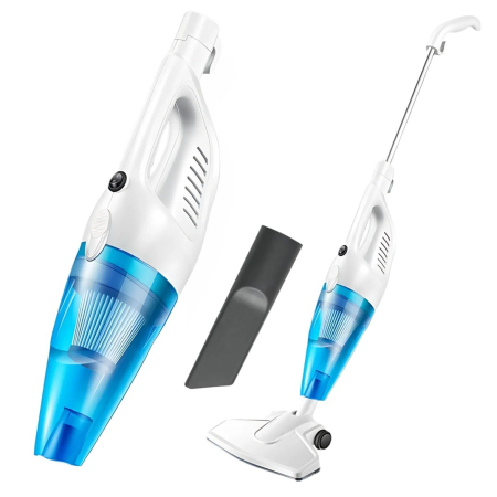 Aspirator Vertical 2in1, Flippy, Fara Sac, 2 Capete, de Mana, Filtrare Multipla, 95 x 24.5 cm, Albastru [3]