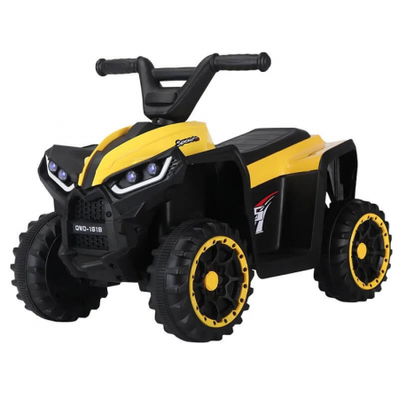 Jucarii, Copii & Bebe - Atv electric pentru copii 2-4ani, 6V4Ah, cu doua motoare , faruri LED- XSD1619 Galben