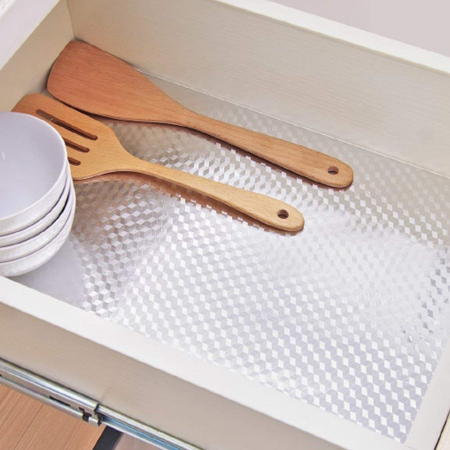 Lichidare Autocolant de Bucatarie, Flippy, Autoadeziv, Impermeabil, Rezistent la Temperaturi Ridicate, din PVC, 40 x 100 cm, Model Cub 3D, Argintiu [1]