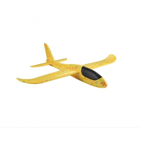Jucarii, Copii & Bebe - Avion planor din polistiren in punga , lungime 47 cm , Galben , Flippy