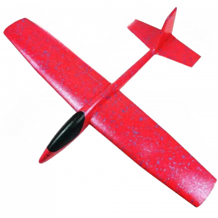 Jucarii, Copii & Bebe - Avion Planor Flippy, din Polistiren, Lungime 84 cm , Jucarie Recreativa, Cascadorii, Rosu