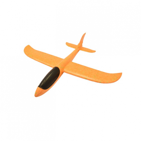 Jucarii, Copii & Bebe - Avion Planor, in punga, Flippy, din Polistiren, Lungime 47 cm, Portocaliu