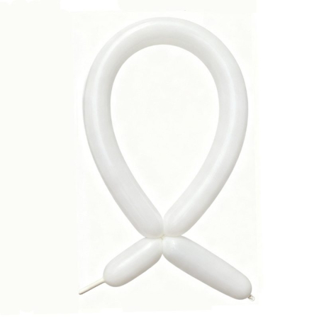 Articole petrecere - Baloane de Modelaj, Flippy, Set 50 bucati, Model Standard, din Latex, 30 x 1.5 cm, 1.8 g per unitate, pana la 150 cm, Alb