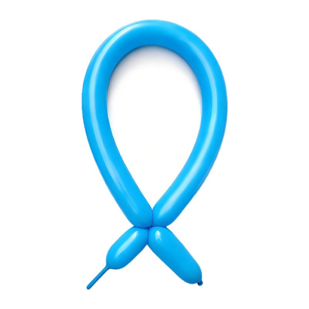 Articole petrecere - Baloane de Modelaj, Flippy, Set 50 bucati, Model Standard, din Latex, 30 x 1.5 cm, 1.8 g per unitate, pana la 150 cm, Albastru deschis