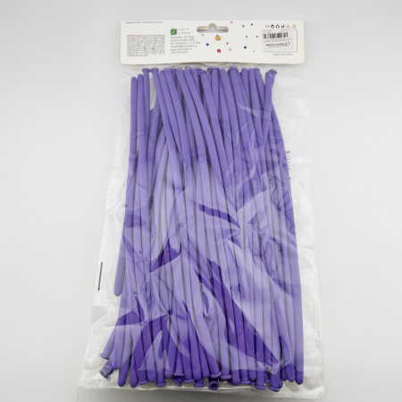 Baloane de Modelaj, Flippy, Set 50 bucati, Model Standard, din Latex, 30 x 1.5 cm, 1.8 g per unitate, pana la 150 cm, Mov [3]