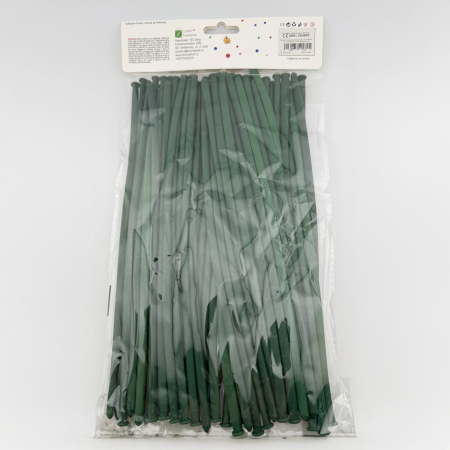 Baloane de Modelaj, Flippy, Set 50 bucati, Model Standard, din Latex, 30 x 1.5 cm, 1.8 g per unitate, pana la 150 cm, Verde [3]