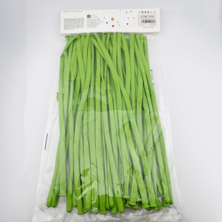 Baloane de Modelaj, Flippy, Set 50 bucati, Model Standard, din Latex, 30 x 1.5 cm, 1.8 g per unitate, pana la 150 cm, Verde deschis [3]