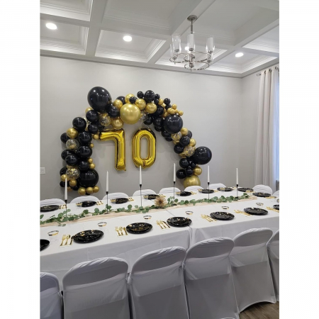 Balon din Folie Metalizata Flippy, Figurina Cifra, Tema Aniversare 100 cm, Ambalaj Individual, Pai inclus, Umflare cu Aer sau Heliu, Auriu, Cifra 0 [4]
