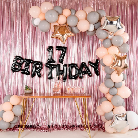 Balon din Folie Metalizata, Flippy, Figurina Cifra, Tema Aniversare 80 cm, Ambalaj Individual, Pai inclus, Umflare cu Aer sau Heliu, Negru, Cifra 7 [2]