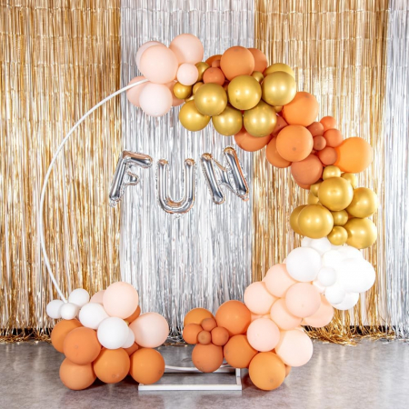 Balon Folie Metalizata Litera F, Flippy, 40 cm, Umflati cu Heliu sau Aer, Ambalaj Individual, Pai inclus, Argintiu [2]