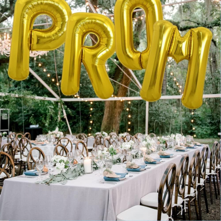 Balon Folie Metalizata Litera R, Flippy, 40 cm, Umflati cu Heliu sau Aer, Ambalaj Individual, Pai inclus, Auriu [1]