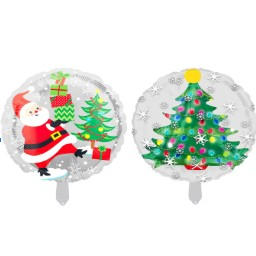 Articole petrecere - Balon Moș &amp; Brad Crăciun 44.5x53cm