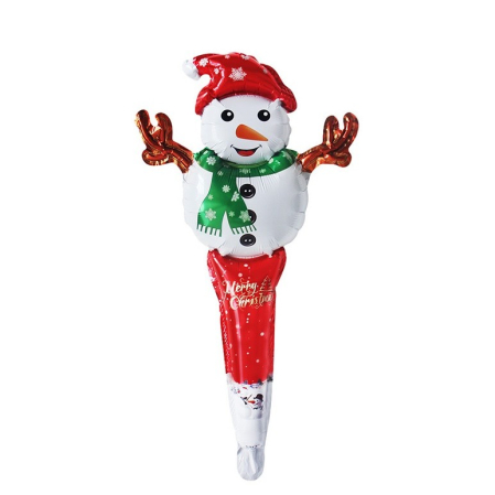 Baloane - Balon Om de Zapada, Flippy, din Folie de Aluminiu, de Mana, Tema Craciun, 29.5x61.5cm, Multicolor