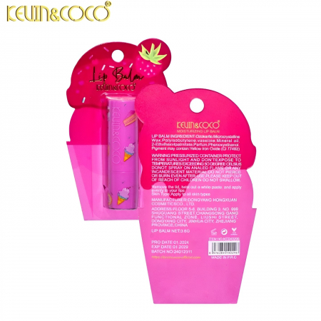 Balsam de Buze, Kevin&amp;Coco, Ice Cream, Hidratare, Catifelare, Cremos, 13.5x7.5x2 cm, Roz [2]