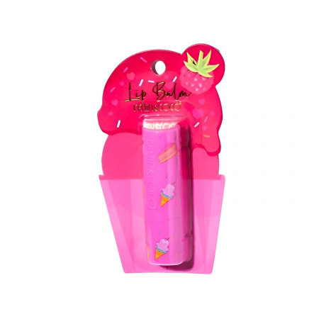 Ingrijire personala si Cosmetice - Balsam de Buze, Kevin&amp;Coco, Ice Cream, Hidratare, Catifelare, Cremos, 13.5x7.5x2 cm, Roz