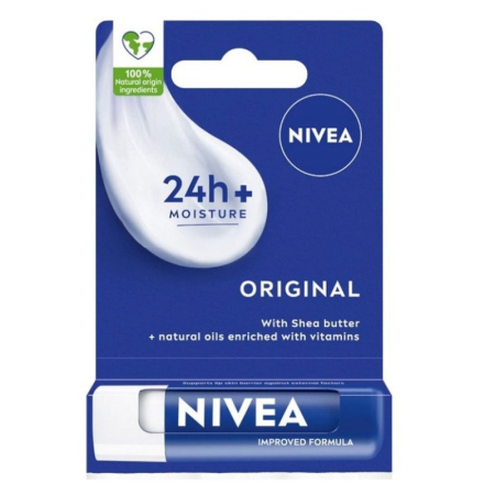 Ingrijire personala si Cosmetice - Balsam de Buze, NIVEA, Original Care, 4.8 g