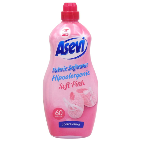 Casă și camping - Balsam pentru Rufe, Asevi, 1.5 L Concentrat Talco Rosa 60 spalari