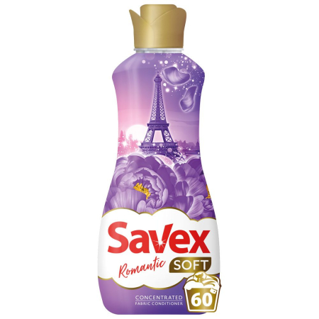 Detergenți și soluții de curățenie - Balsam pentru Rufe, Savex Soft, 1.5 L Concentrat Romantic 60 spalari