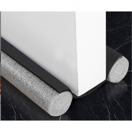 Sub 99 Lei - Banda de Izolare a Usii, Flippy, Banda Anti-Curent, Anti-Zgomot, Anti-Praf, Opritor Izolator, 90cm, Negru