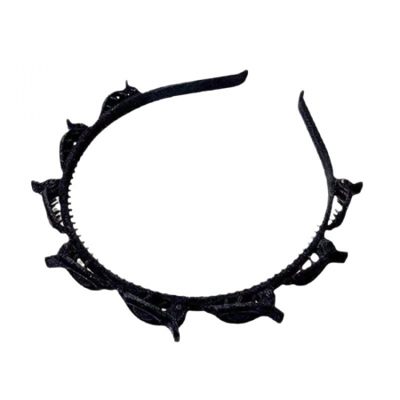 Ingrijire personala si Cosmetice - Banda de Par pentru Femei, Flippy, Agrafa Stil Coreean, Accesoriu pentru Par cu Textura MultiStrat, Negru