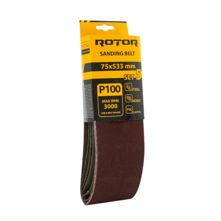 Consumabile, piese și accesorii - Banda de slefuit ROTOR P100 75*533 set 5
