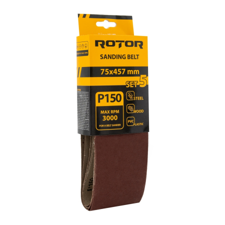 Consumabile, piese și accesorii - Banda de slefuit ROTOR P150 75*457 set 5