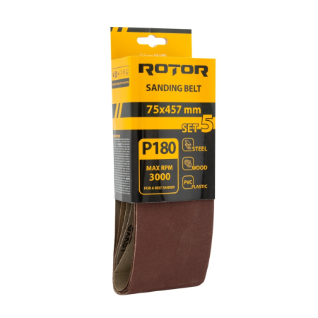 Consumabile, piese și accesorii - Banda de slefuit ROTOR P180 75*457 set 5