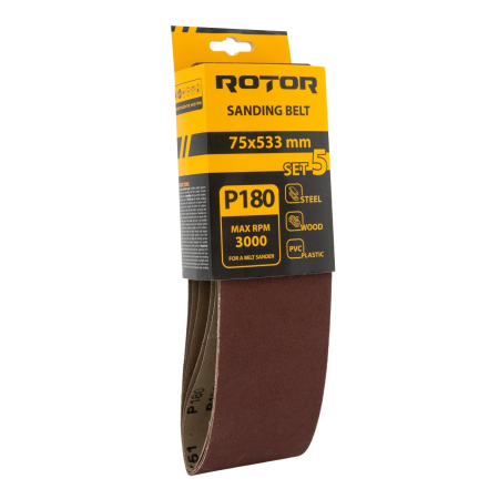 Consumabile, piese și accesorii - Banda de slefuit ROTOR P180 75*533 set 5