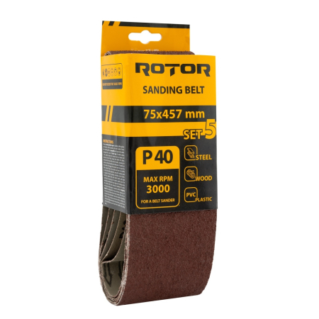 Consumabile, piese și accesorii - Banda de slefuit ROTOR P40 75*457 set 5