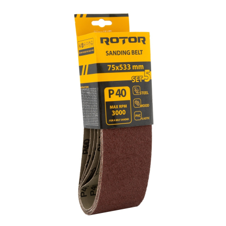 Consumabile, piese și accesorii - Banda de slefuit ROTOR P40 75*533 set 5