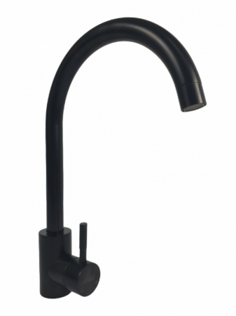 Instalatii sanitare - Baterie bucatarie MIXXUS SUS-011-2 BLACK din otel inoxidabil, Monocomanda, Racorduri incluse