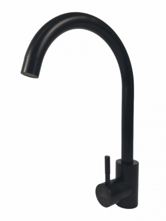 Baterie bucatarie MIXXUS SUS-011-2 BLACK din otel inoxidabil, Monocomanda, Racorduri incluse [1]