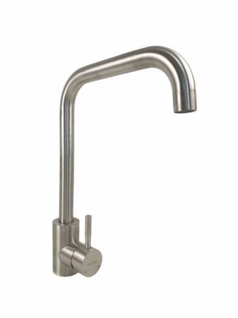 Pentru Casa si Camping - Baterie bucatarie MIXXUS SUS-011-G din otel inoxidabil, Monocomanda, Racorduri incluse