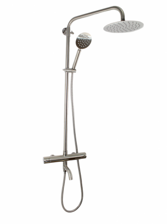 Coloana de dus Mixxus TMO-009-J, 120 cm baterie si para, monocomanda, furtun flexibil [0]