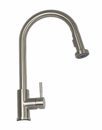 Baterie bucatarie MIXXUS SUS-014-A din otel inoxidabil, Monocomanda, Racorduri incluse [0]