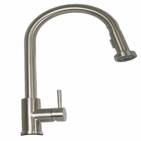 Baterie bucatarie MIXXUS SUS-014-A din otel inoxidabil, Monocomanda, Racorduri incluse [1]