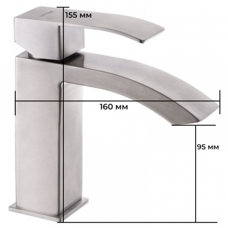 Baterie lavoar Mixxus AMA-001, culoare crom [1]