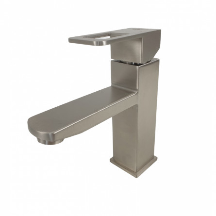 Baterie lavoar MIXXUS FIT-001 din otel inoxidabil, Monocomanda, Racorduri incluse [2]