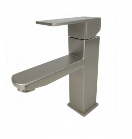 Baterie lavoar MIXXUS KUB-001 din otel inoxidabil, Monocomanda, Racorduri incluse [4]