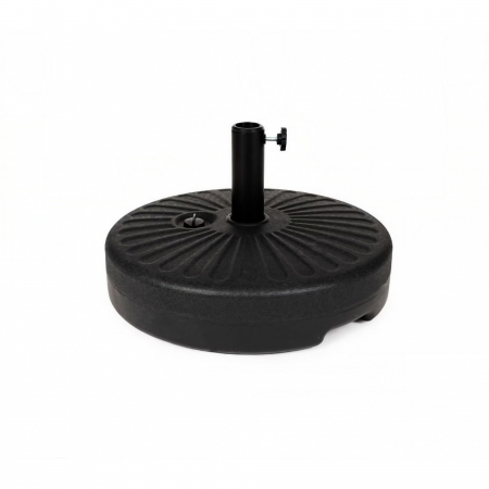 Gradina - Baza umbrela din plastic Flippy, rotunda, 22 litri, neagra
