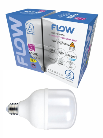 Import - Bec LED T140 50W, E27, 6500K – Lumina rece FLOW FBLT14050W-R