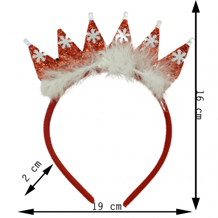 Bentita/cerc de Craciun, culoare rosie, marime standard, Flippy [5]