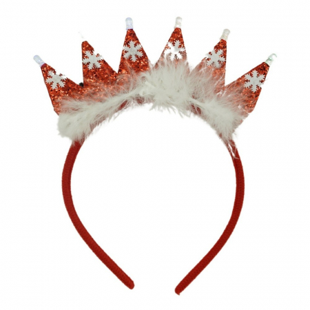 Decoratiuni, ornamente si articole Craciun - Bentita/cerc de Craciun, culoare rosie, marime standard, Flippy